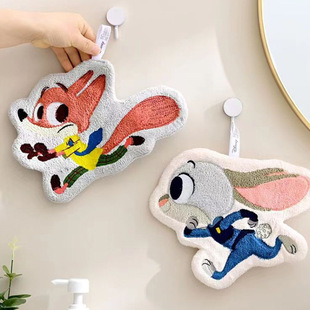 New Three-Dimensional Cartoon Hand Towel Hanging Cute Thickened Small Animal Children's Hand Towel Kitchen Bathroom Small Rag