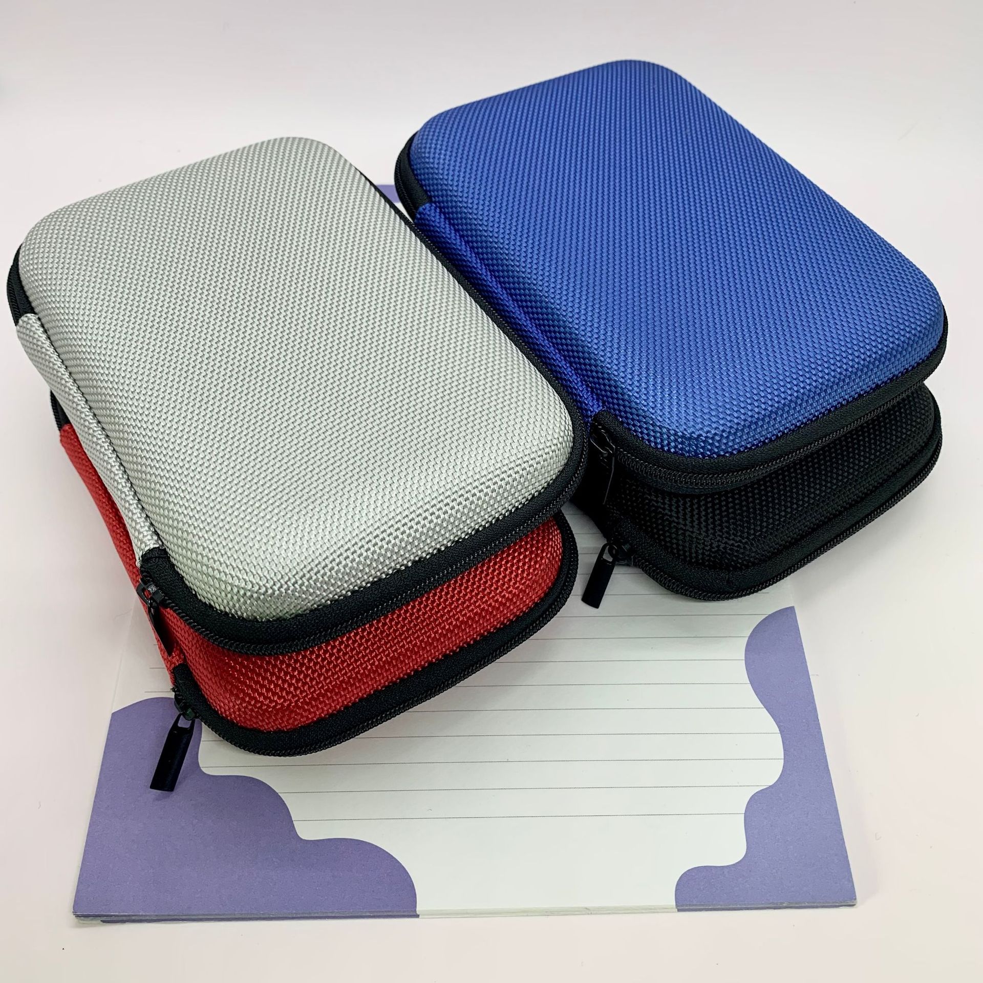 移动硬盘eva收纳包移动电源数据线收纳包3c数码产品拉链收纳包