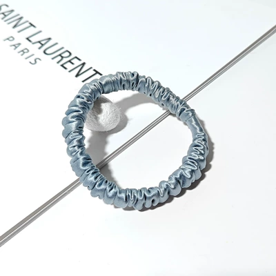 Saç üçün rezinlər – 30mm Silk Hair Tie 4/6cm - 30mm-1cm-hair-tie-haze-blue