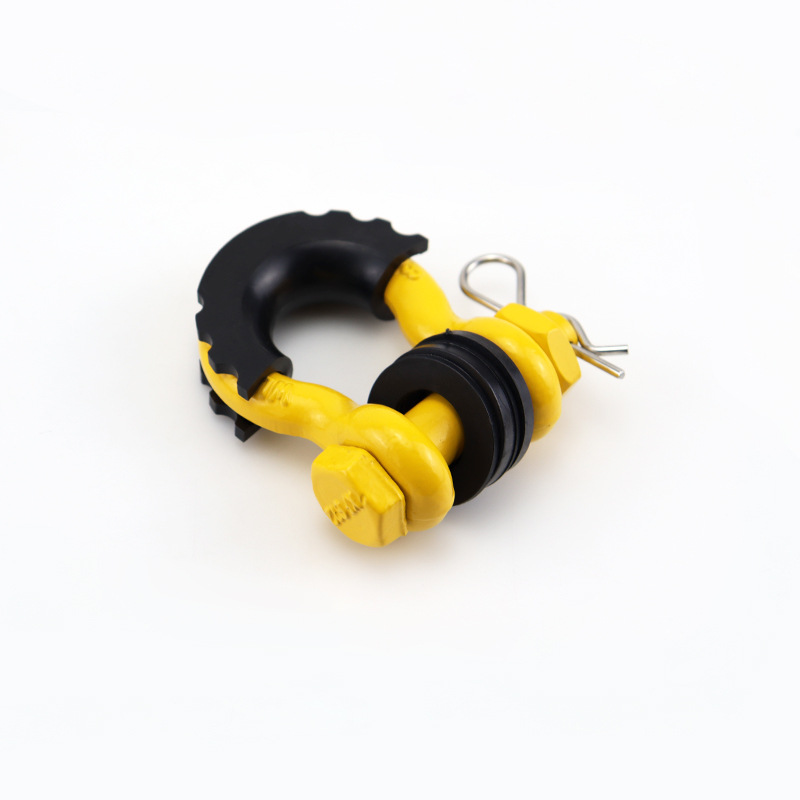 Forja de troquel estadounidense vehículo todoterreno Medio Anti-suelto gancho en forma de U grillete gancho de arco herradura Remolque de alta resistencia americano gancho en forma de U