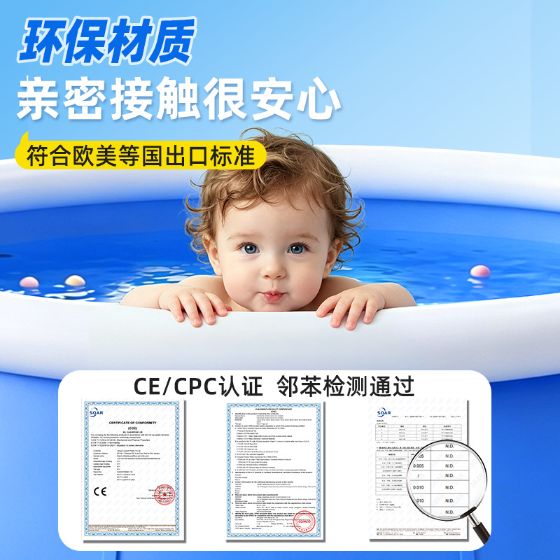 (Cross-border trading), inflatable round big swimming pool, travel toy play in water for adults 3