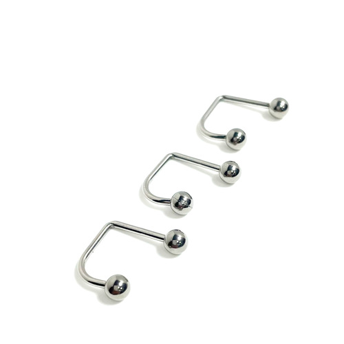 F136 Titanium Alloy D-Shaped Lip Ring Lip Stud U-Shaped Lip Ring G23 Titanium Horse-Shoe Rod Body Piercing Jewelry
