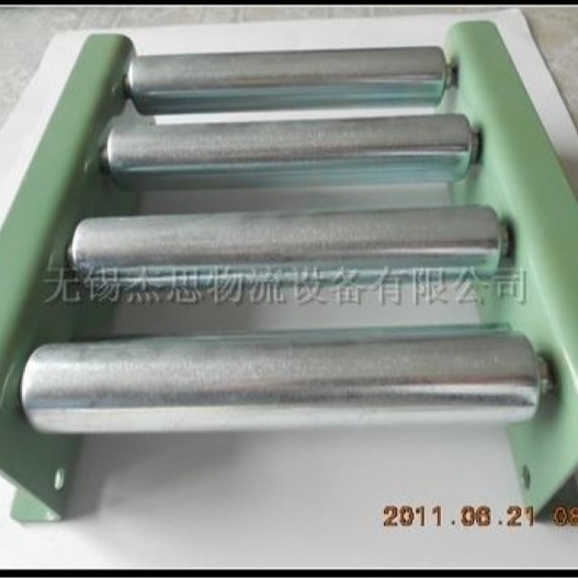 【专业品质】无动力钢制镀锌滚筒自由输送机,57mm直径滚筒