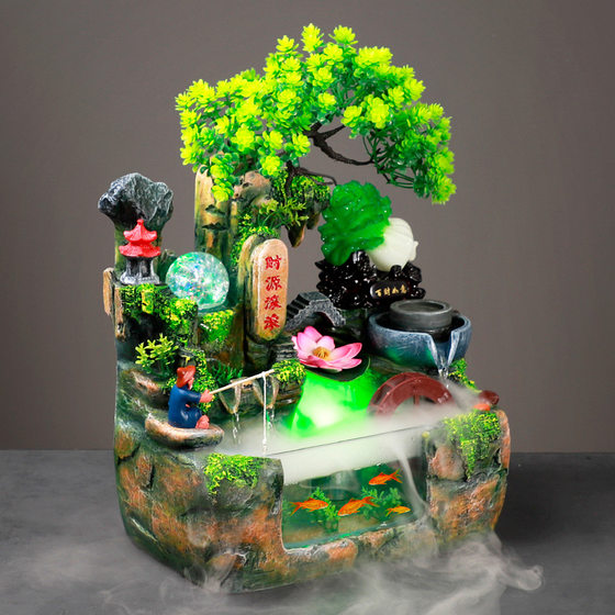 Creative rockery flowing jade cabbage ornaments crafts decoration office living room porch shop opening ceremony 800