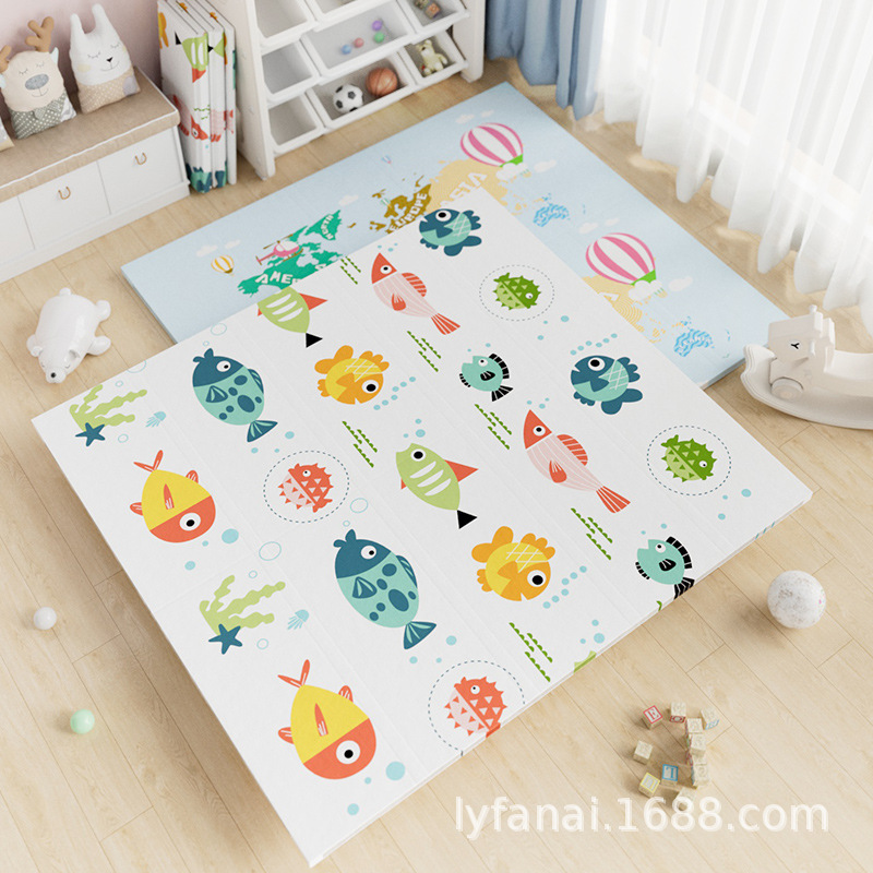 Una gran cantidad de peces + mapa del mundo (embalaje de bolsa de papel Kraft)
