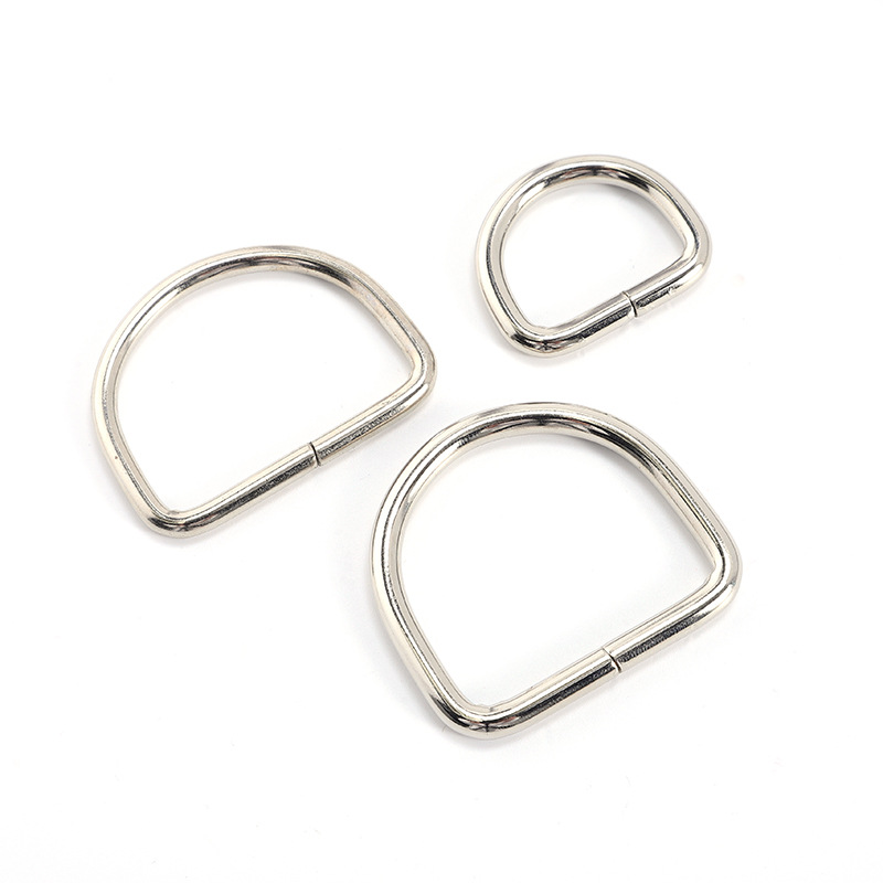 Suministro de stock de metal D-buckle multi-tamaño semicircular D-ring D-buckle pet collar D-buckle hardware accesorios de bolsas image 4