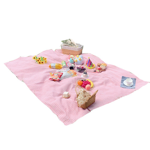Foreign trade outdoor camping picnic mat small fresh plaid ins style picnic tablecloth spring outing portable lawn mat wholesale