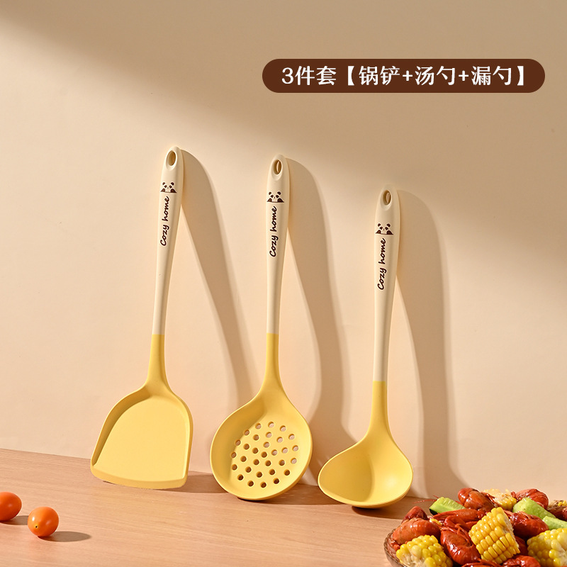 Pinpinyou シリコーンスパチュラ食品グレードノンスティックスパチュラ高温耐性調理スプーン家庭用キッチン用品セット|undefined