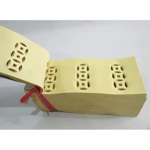 Изделия из перфорированной бумаги, деньги Baixi, три деньги, дорожные деньги, красивые бумажные деньги, деньги с девятью глазами, нефритовая пряжка, пачка из 280 штук.
