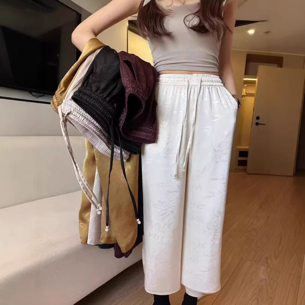 Women's Pants with Full Dose and National Style Casual Straight Sunscreen Mop Pants All-match Loose Slim Look Expensive Full Wide Leg Pants