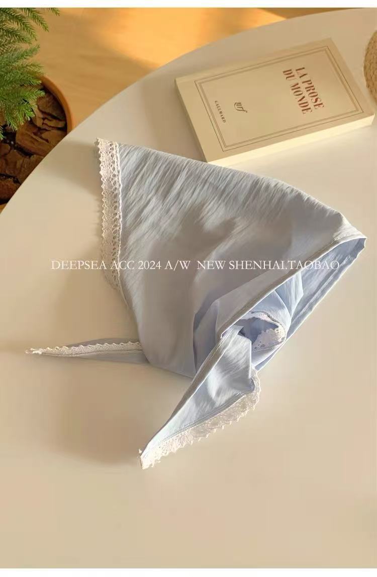 Blue triangle scarf