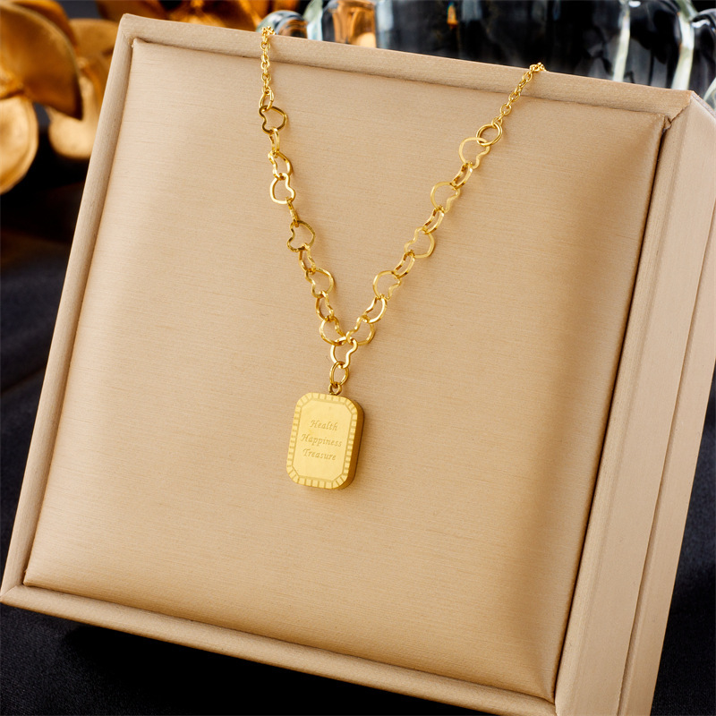 Acero de titanio elegante luz de lujo chapado en oro exquisito collar sin desvanecimiento de las mujeres del todo-fósforo de moda Red Cadena de clavícula de moda fábrica