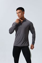 Fitness clothing trendy elastic tight leggings running training fitness sports long sleeve T-shirt for men