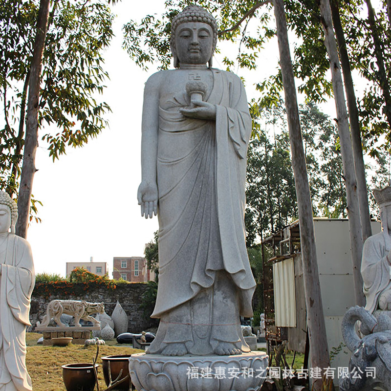 大型坐像大日如来雕刻图片 玉雕如来佛祖 婆娑三圣地藏王弥勒佛