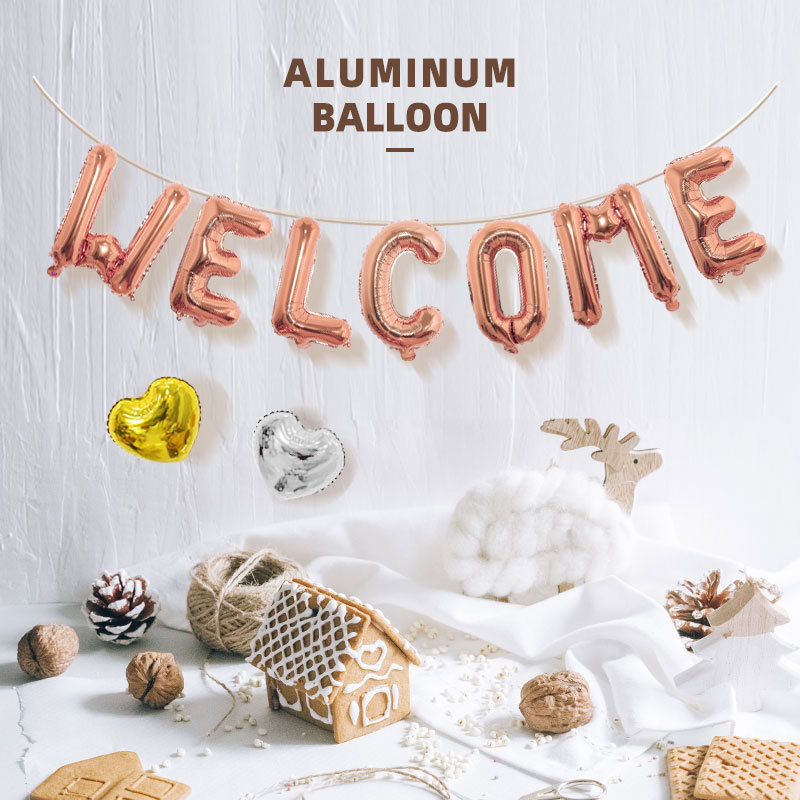 16 inch 32 inch welcome letter balloon set welcome balloon party party wedding festival decoration
