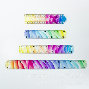 Soft Ruler Straight Ruler Foldableing Ruler 15Cm20Cm30Cm Primary School Student Stationery Set Multi-Functional Transparent Plastic
