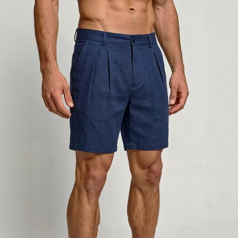 2026 Cross-Border Men's Solid Color Casual Shorts Business Golf Sports Shorts Men's Loose Breathable Linen 2026 Cross-Border Men's Solid Color Casual Shorts Business Golf Sports Shorts Men's Loose Breathable Linen