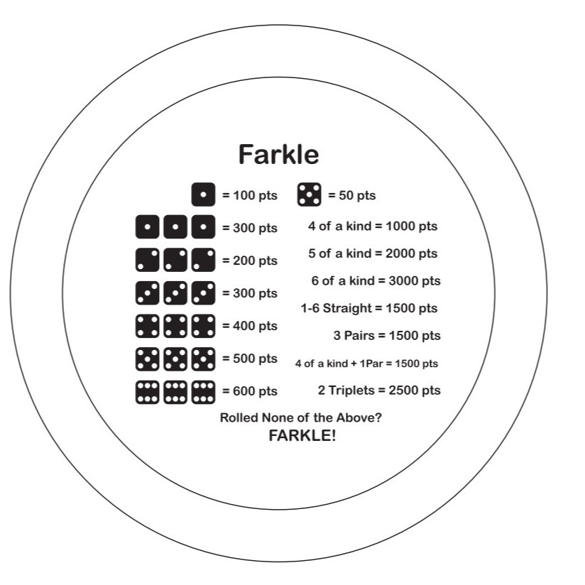 국경 새로운 나무 FARKLE 주사위 쟁반 파클 나무 주사위 쟁반