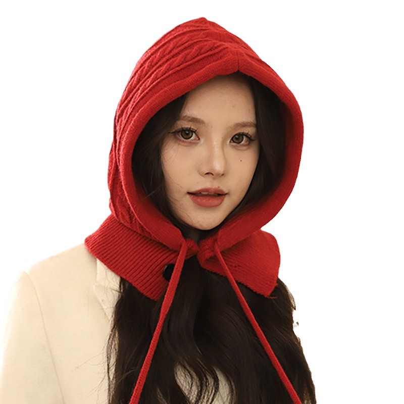 cashmere women's thickened knitted with a collar for both autumn winter warmth and windproof versatility._voghion.com