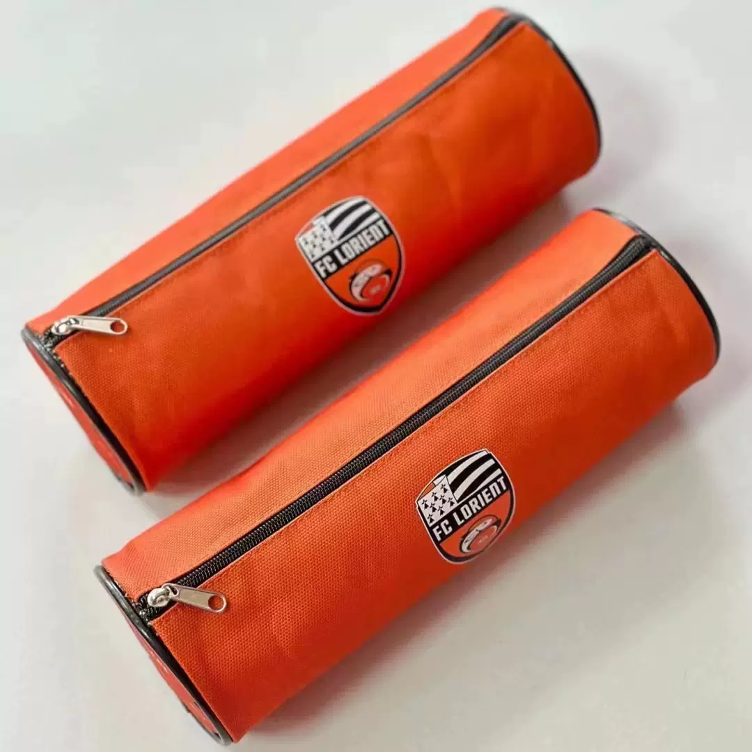 圆通笔袋可加印LOGO韩版涤纶牛津布PU皮嵌线骨条圆柱笔袋专业加工