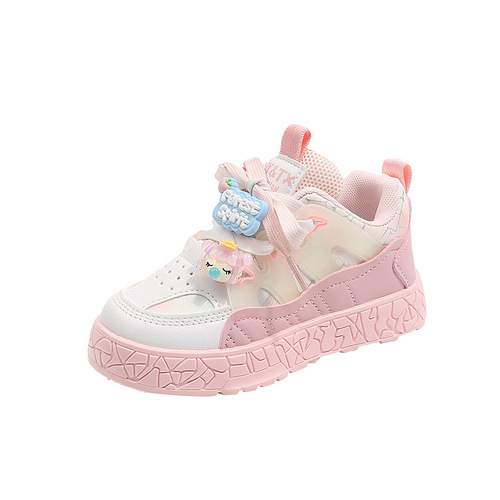 春季新款皮面儿童单鞋时尚百搭运动鞋休闲跑步鞋防滑学生鞋女