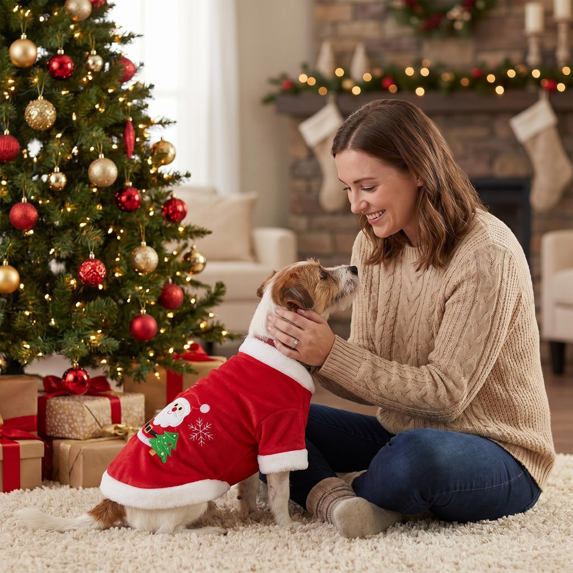 Pull de noël pour chien pull polaire chaud pour animal de compagnie_voghion.com