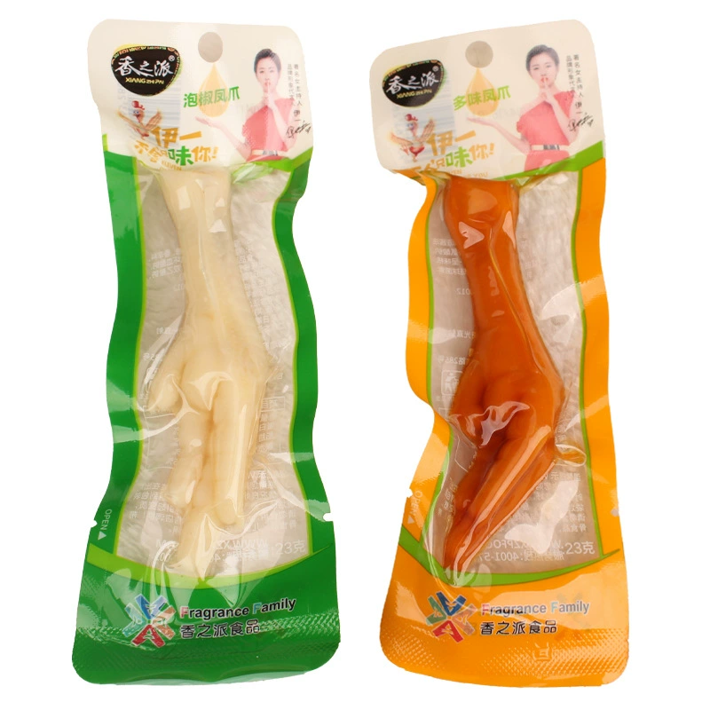 Многоароматные куриные лапки Xiangzhipai, 23 г, готовые к употреблению тушеные куриные лапки с маринованным перцем, популярная закуска, куриные лапки, повседневная закуска, чтобы удовлетворить тягу к еде