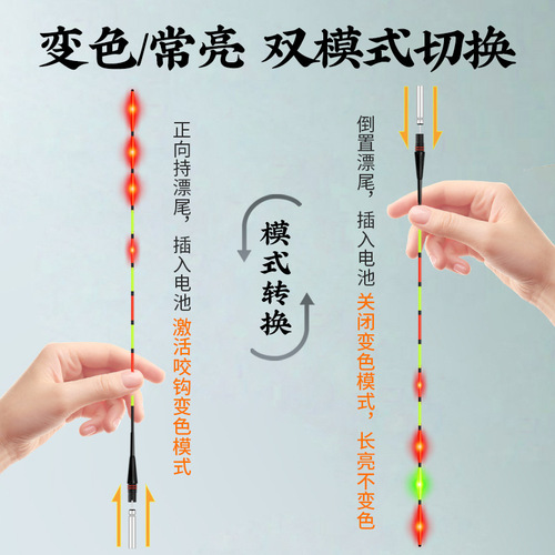 Xiaofengxian big thing luminous floating LED electronic floating tail fish floating thick bite hook color changing hard tail silver carp and bighead carp T-DD