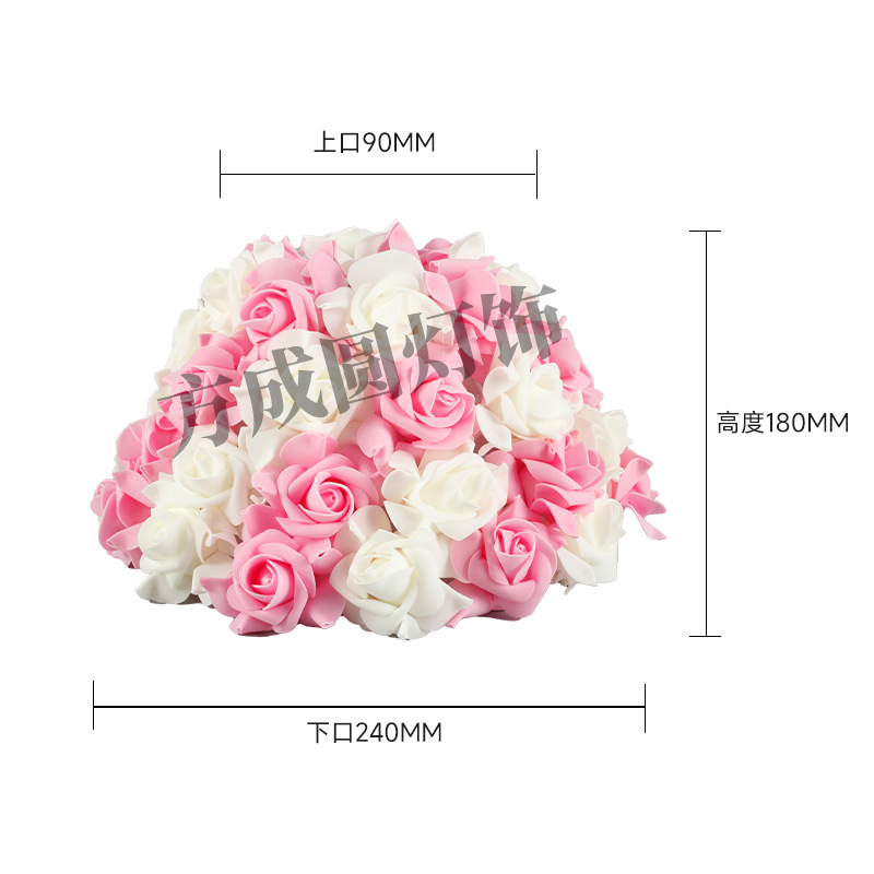 Pantalla de lámpara de bola de flores transfronteriza atmósfera romántica cubierta de lámpara de cabecera de dormitorio decoración de flor de rosa creativa lámpara de escritorio pantalla de lámpara de pie
