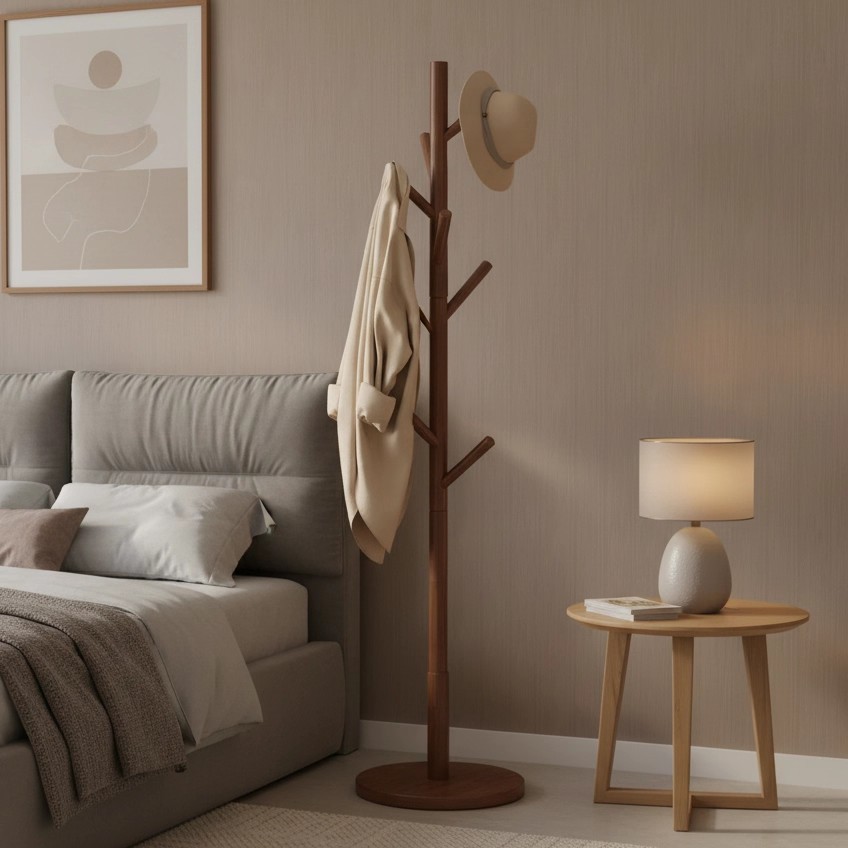 percha de ropa de esquina percha de ropa de piso dormitorio percha de ropa de habitación percha de bolsa percha de ropa interior percha de ropa vertical simple