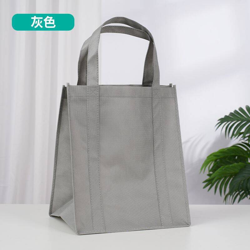 En stock Amazon conveniente bolso no tejido bolsa de vino tinto sólido engrosado caja completa de compras bolsa de picnic LOGO cambiado a grande