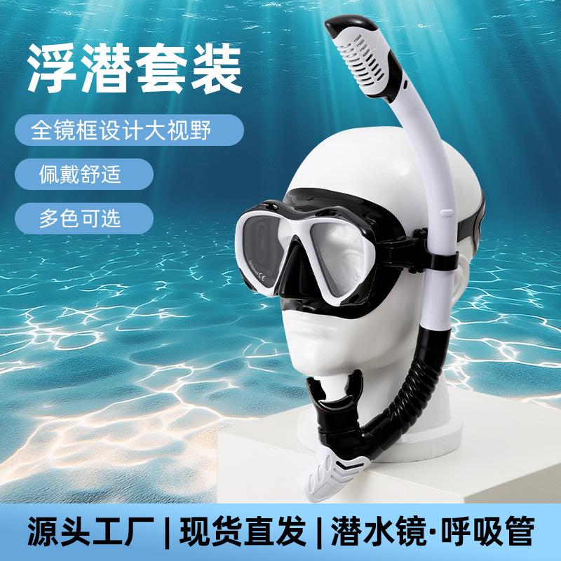 Amazon Diving Goggles Cross-Border Snorkeling Mask Adult Universal High-Definition Diving Mask Fully Dry Snorkeling Set
