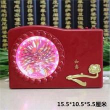 家用新款转动闪光七彩灯吉祥如意念福机经商批发联系客服