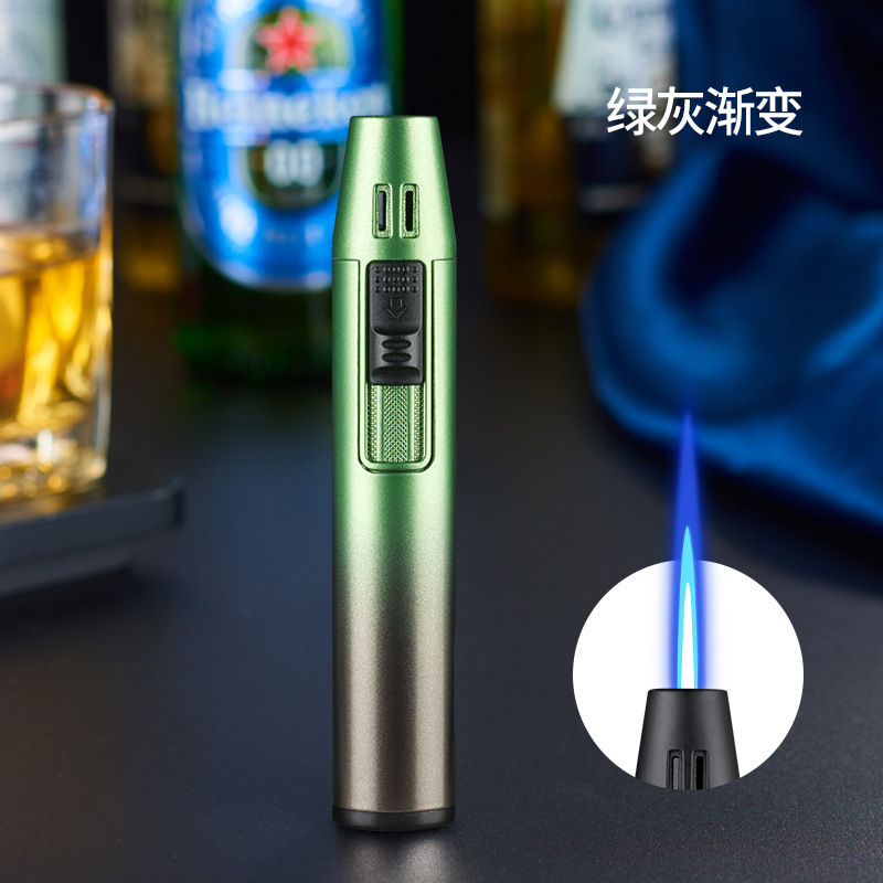 新款HB257蓝焰直冲双火厨房点火器金属外壳抖音货源同款打火机|undefined