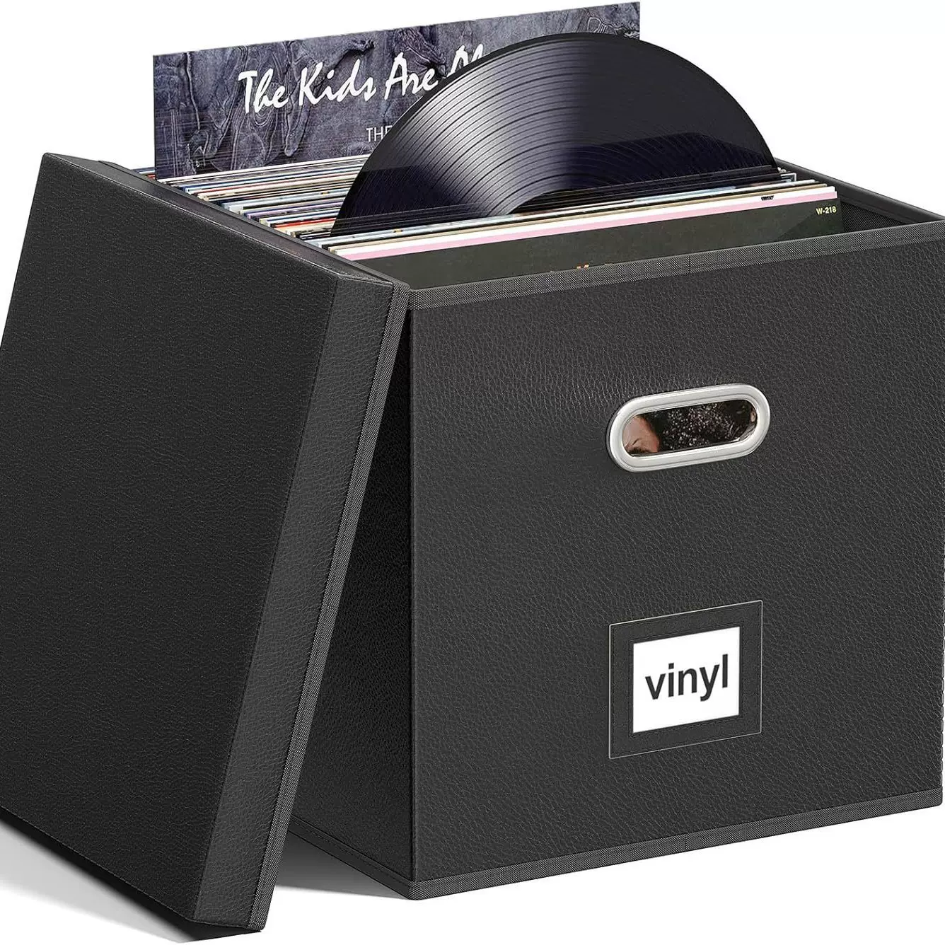 防火防水可折叠LP存储盒单张记录专辑CD护照证件防阻燃带盖收纳盒