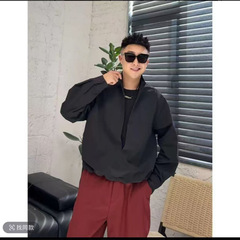 YULE语乐 极简假两件背心衬衫收底摆设计秋季长袖百搭宽松衬衣