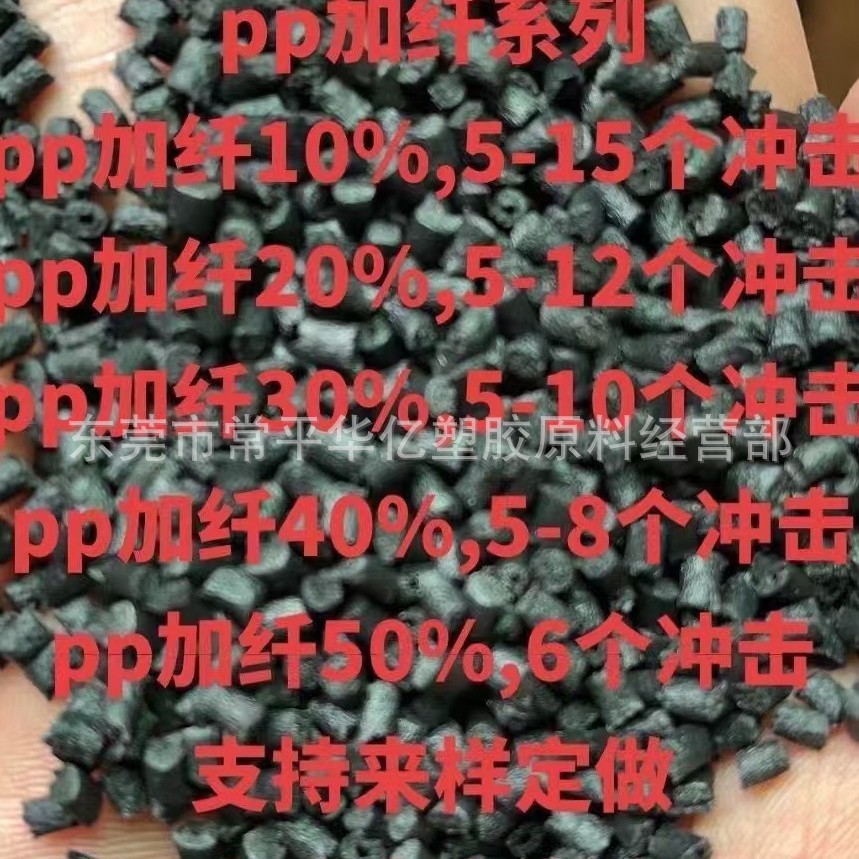 长期供应PP   加纤10%至50%  黑色和本色 高刚性  可代替新料加纤