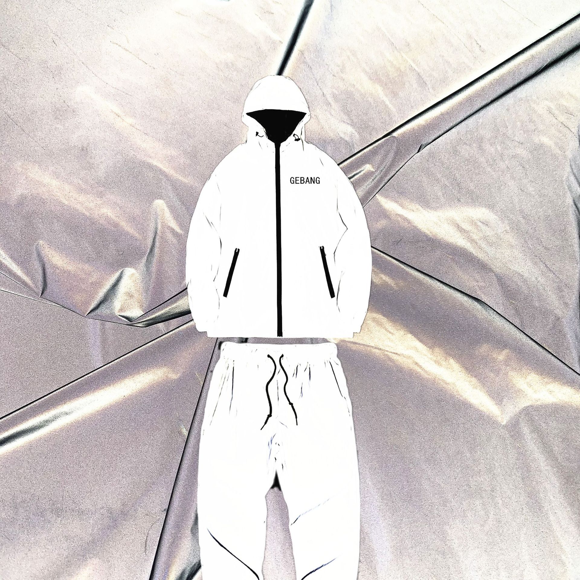 反光布 幻彩七彩反光材料 夜跑服运动服风衣夹克羽绒服 反光面料