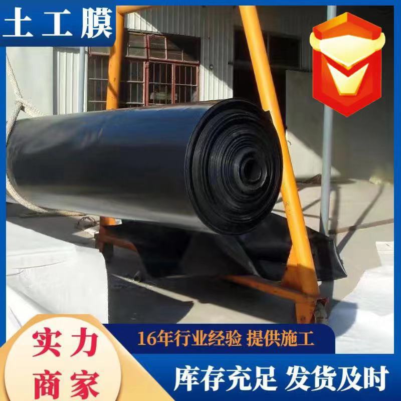 光面土工膜0.75毫米聚乙烯防水膜人工湖蓄水池水产养殖防渗土工膜