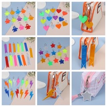 反光挂件反光钥匙扣飘带幽灵微笑脸夜间骑行警示吊坠背包挂饰饰品