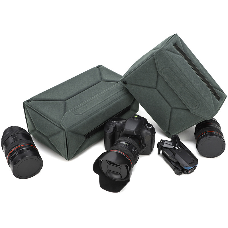 Multifunctional Camera Liner, Multi-Purpose Storage Bag, Foldable One-Machine, Two-Lens Camera Accessories Storage Box