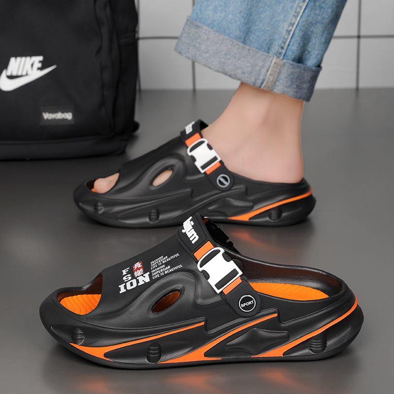 Zapatillas, tendencia de verano para hombres, ropa exterior, moda casual para hombres, pareja deportiva, suela gruesa, pisando mierda, sandalias de playa vietnamitas
