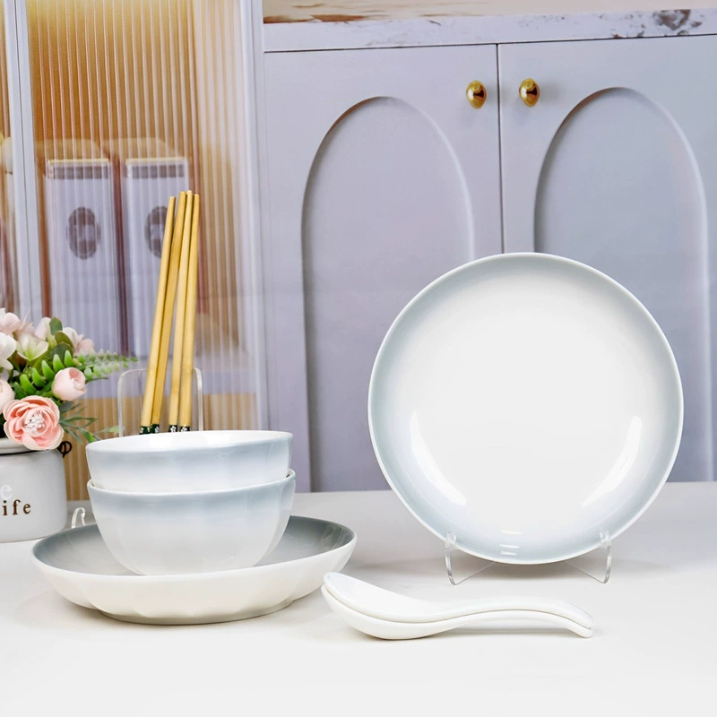 Ceramic Soup Bowl Set, simple elegant design, assorted pieces (ceramic tableware)