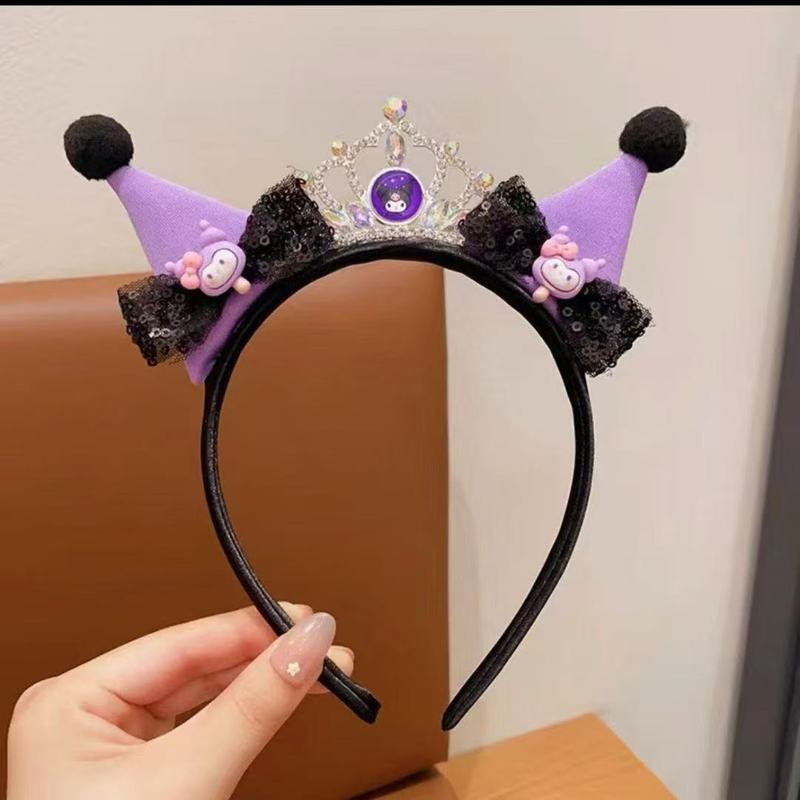库洛米儿童发箍韩版新款女童高颜值蝴蝶结发卡宝宝压发头箍不勒头|undefined