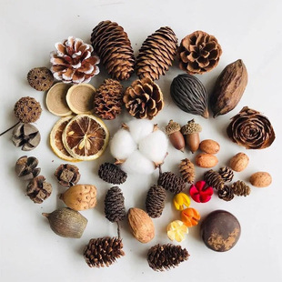 1-15CM pine cone Christmas decorations pendant creative ornaments shooting props dried flower pine cone handmade DIY materials