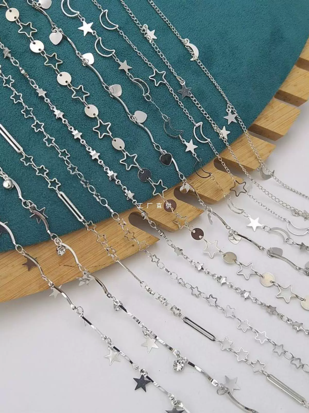 DIY браслет ожерелье из бахромы Материал Аксессуары Белые Золотые Звезды Лунные Цепи ручной работы Несколько вариантов