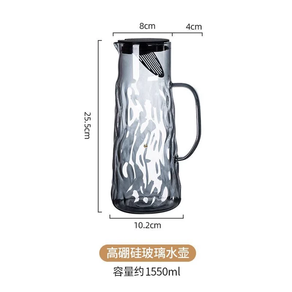 Smoke gray glacier kettle - 1550ml (heat resistant 400°})