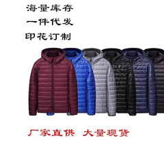越境工場の卸売り冬の外国貿易の男性の綿の服の韓国版の帽子の羽毛の綿服の潮流の薄い綿入れの上着