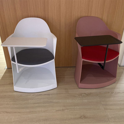 現代時間新穎帶大寫字板培訓會議椅移動智慧課室椅公司休閑會議椅