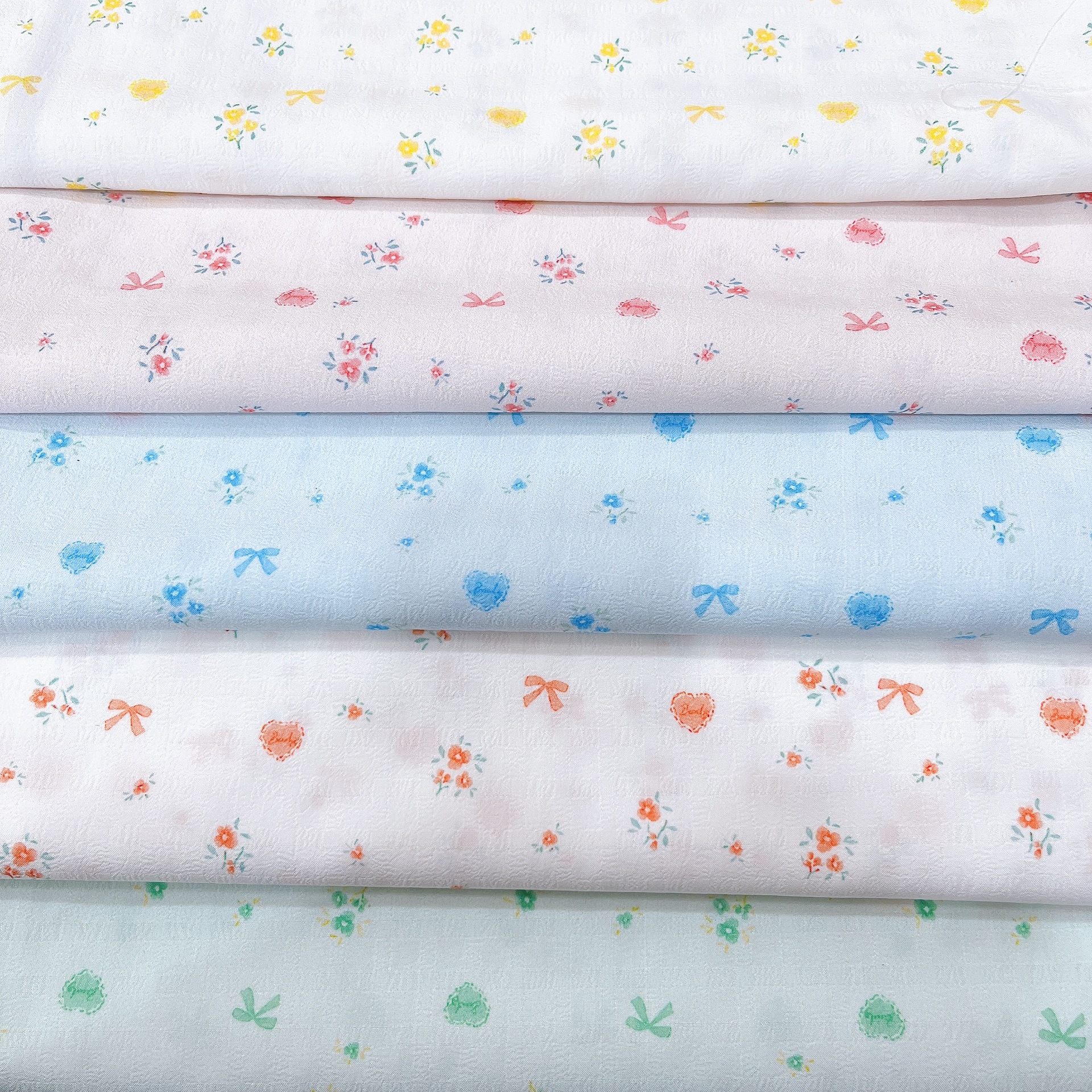 数码暗格小清新韩系小碎花蝴蝶结爱心男女童帽子防蚊裤睡衣连衣裙